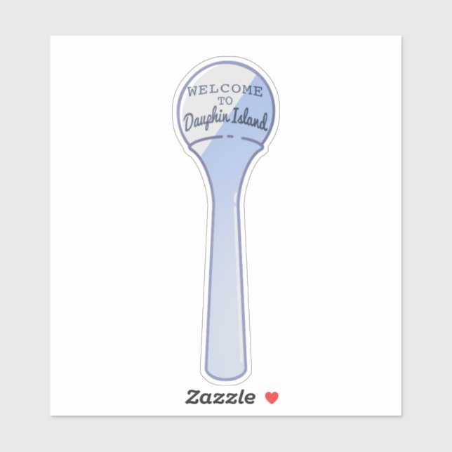 Sticker Tour d'eau de l'île Dauphin (Feuille)