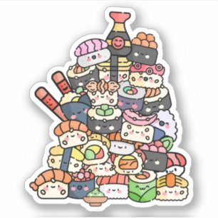 Sticker Tour du Sushi mignon