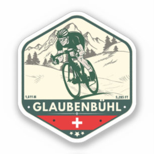 Sticker Tour Glaubenbüelen pass moto dans les Alpes suisse