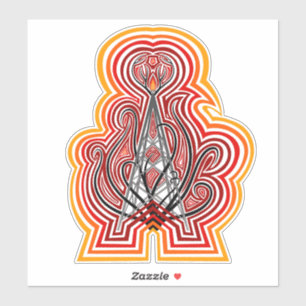 Sticker Tour radio Graphiques ondulants