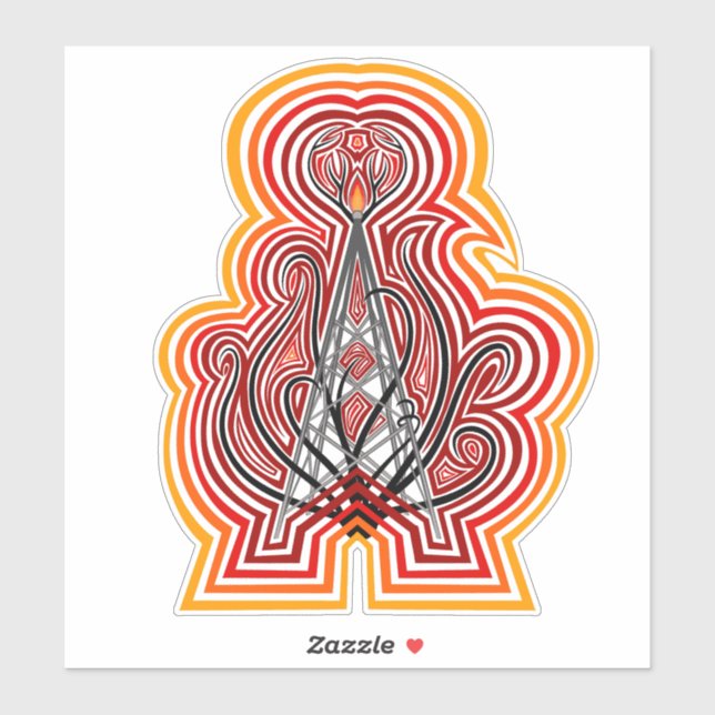 Sticker Tour radio Graphiques ondulants (Feuille)