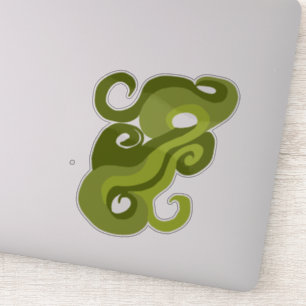 Sticker Tourbillon de vague verte par © Cathy Thompson