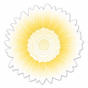 Sticker tournesol jaune