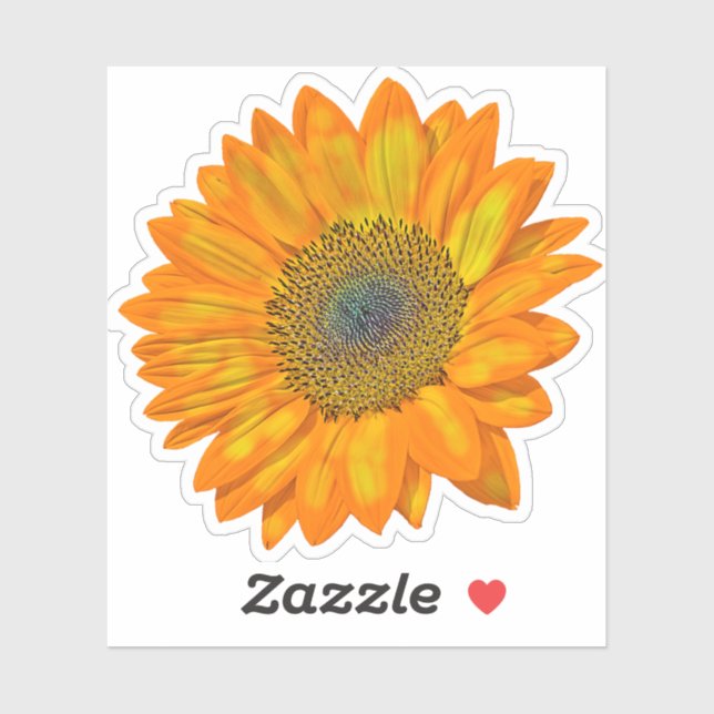 Sticker Tournesol orange (Feuille)