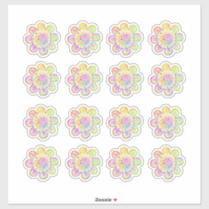 Sticker Tournesols de style bohème à l'aquarelle 