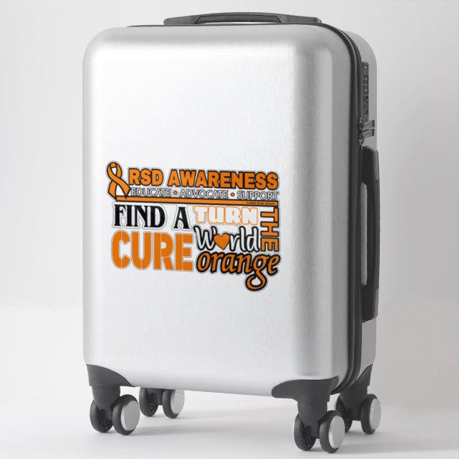 Sticker Tournez le monde orange...RSD (Sur valise)