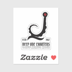 Sticker Tours de pêche Innsmouth Cthulhu Lovecraft