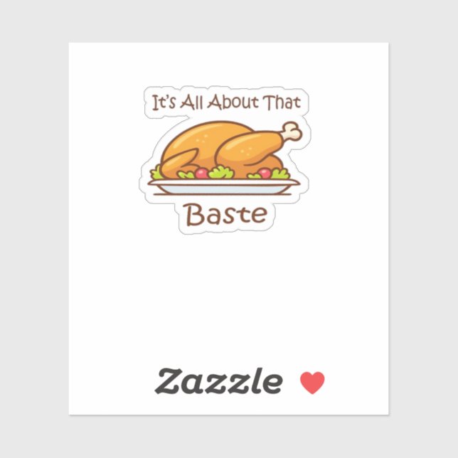 Sticker Tout Sur Ce Baste (Thanksgiving) Tendance (Feuille)