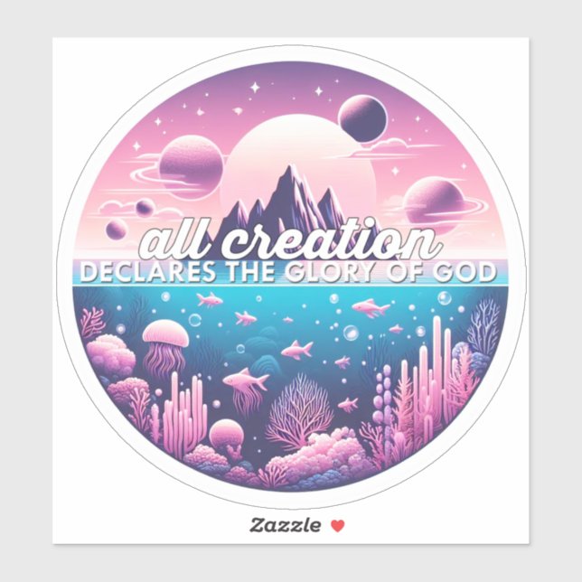 Sticker Toute création déclare la gloire de Dieu autocolla (Feuille)