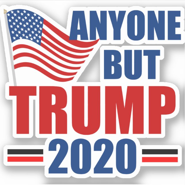 Sticker Toute personne sauf Trump Élection 2020 (Devant)