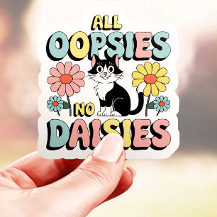 Sticker Toutes les Oopsies Pas de marguerites Chat Vinyl