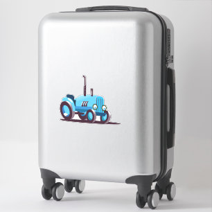 Sticker Tracteur bleu mou
