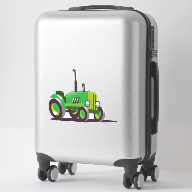Sticker Tracteur vert mignon (Sur valise)