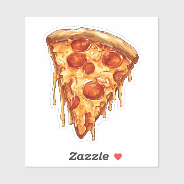 Sticker tranche de pizza (Feuille)