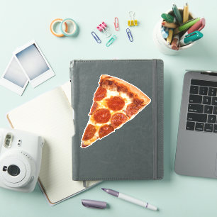 Sticker Tranche de pizza pepperoni classique de SlipperyJo