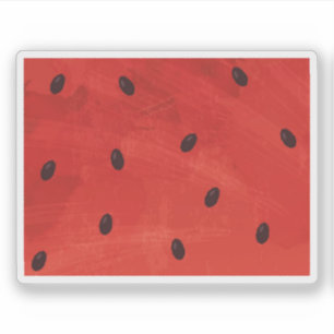 Sticker Tranche géante de pastèque à l'aquarelle mignonne 
