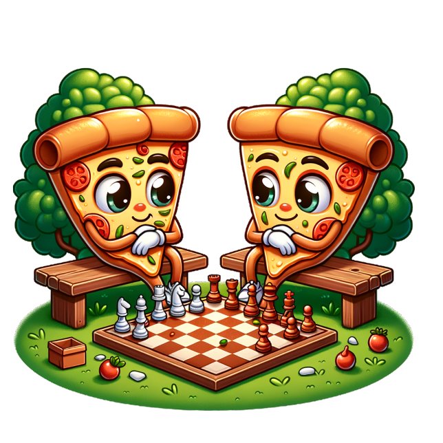 Sticker Tranches de pizza jouant aux échecs (Créateur téléchargé)
