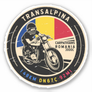 Sticker Transalpina Roumanie Motorcycle