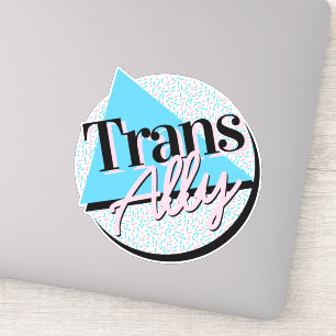Sticker Transgenre Ally Rose Bleu 80s Memphis