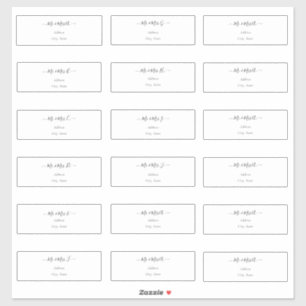 Sticker Transparent Calligraphy do-it-yourself Adresse de