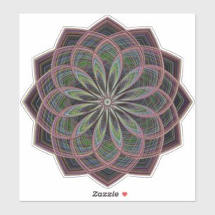 Sticker transparent Mandala géométrique