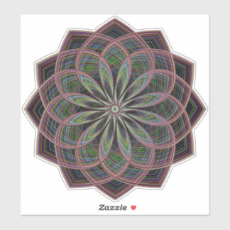 Sticker transparent Mandala géométrique