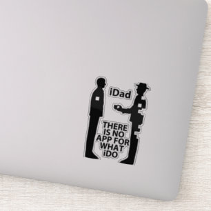 Sticker Transparent "NO APP 4 iDAD"