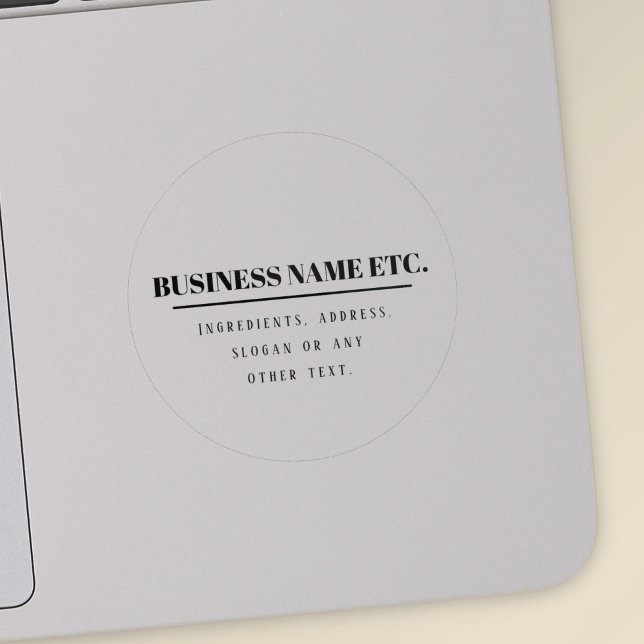 Sticker Transparent & Noir Simple Moderne Polyvalent (Créateur téléchargé)