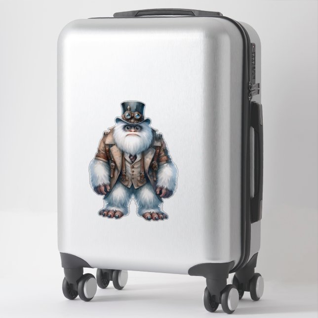 Sticker transparent Steampunk Yeti (Sur valise)