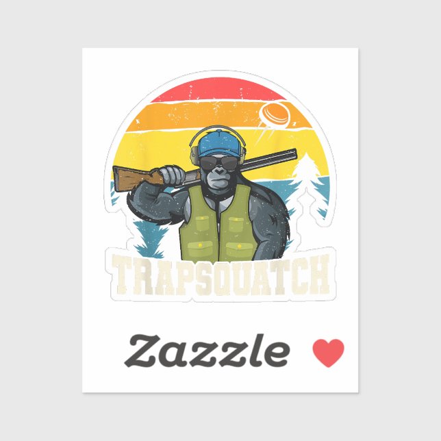 Sticker Trapsquatch Bigfoot Drôle Piège en Argile Tireur H (Feuille)