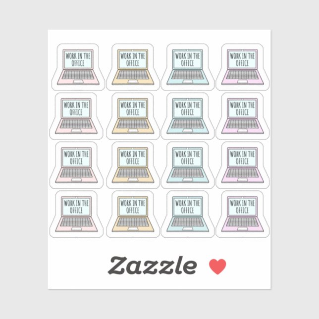 Sticker Travail Dans Office Rappel Du Planificateur Jours  (Feuille)