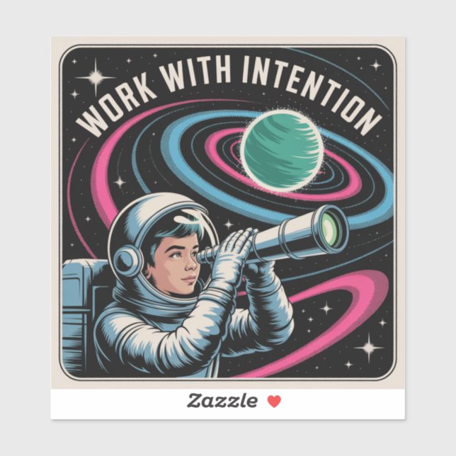 Sticker Travailler avec Intention (Feuille)