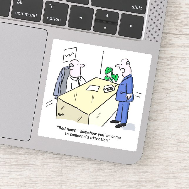 Sticker Travailleur de bureau a été remarqué (Détail)