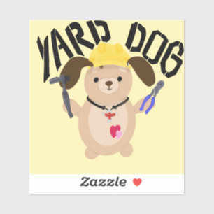 Sticker Travailleur de construction de chien de triage de