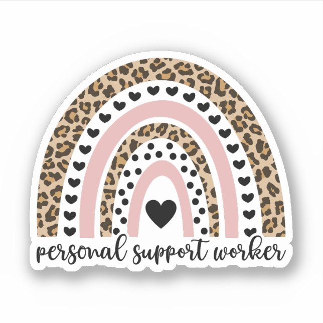 Sticker Travailleur de support personnel, PSW, travailleur (Devant)