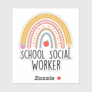 Sticker Travailleur social scolaire   Travailleur social M