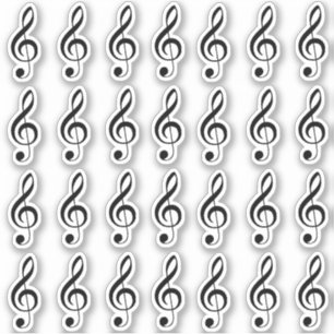 Sticker Treble Clef Music Note Enseignant Chanteur Chanson