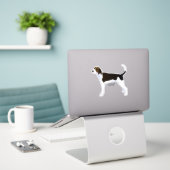 Sticker Trek Walker Coonhound Chien Vue latérale Silhouett (Laptop On Desk)