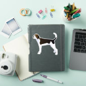 Sticker Trek Walker Coonhound Chien Vue latérale Silhouett (iPad Cover)