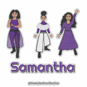 Sticker Tri- Stylisé Violet Blanc Argent Danseur #2