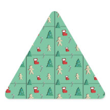 Sticker Triangle coupé en papier de Noël