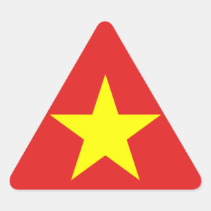 Sticker triangle étoilé jaune du drapeau du Viet