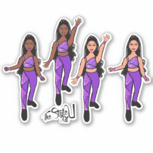 Sticker Triangle Spark Double violet