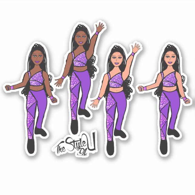 Sticker Triangle Spark Double violet (Devant)