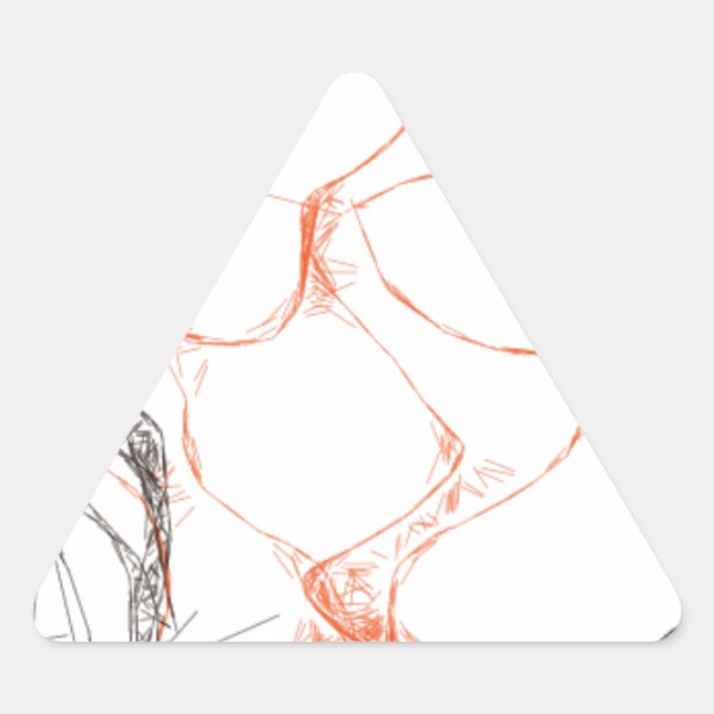 Sticker Triangulaire 00010 Art abstrait (Devant)