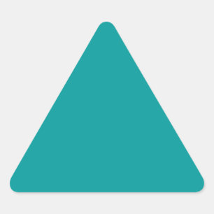 Sticker Triangulaire 009999 Modèle Arrière - plan couleur solide Turq