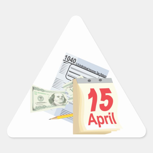 Sticker Triangulaire 15 avril - (Devant)