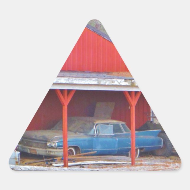 Sticker Triangulaire 1960 BLUE SADAND DEVILLE Antique voiture (Devant)