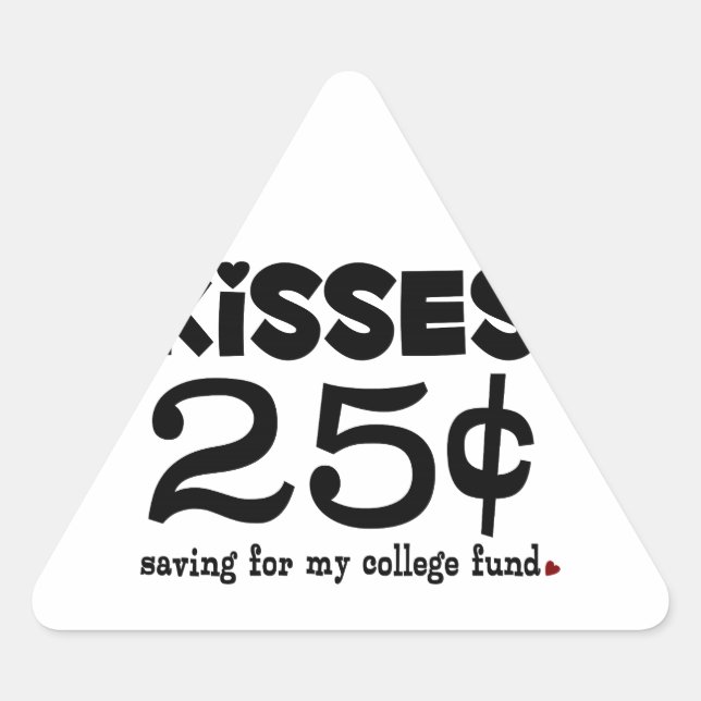 Sticker Triangulaire 25 Cents Baisers (Devant)