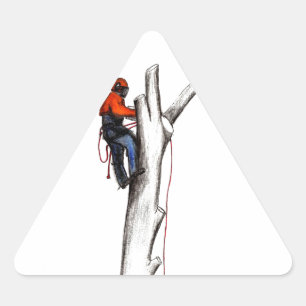 Sticker Triangulaire Aboriste Arbre chirurgien Noël cadeau cadeau cade